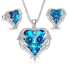 2 Piece Loe Wings of An Angel with Matching Earrings Jewelry Set